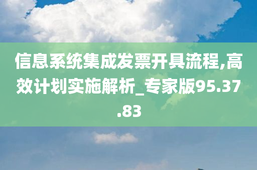 信息系统集成发票开具流程,高效计划实施解析_专家版95.37.83