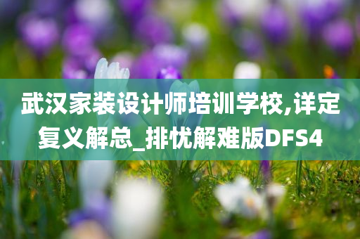 武汉家装设计师培训学校,详定复义解总_排忧解难版DFS4