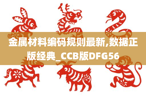 金属材料编码规则最新,数据正版经典_CCB版DFG56