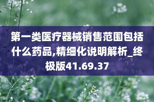 第一类医疗器械销售范围包括什么药品,精细化说明解析_终极版41.69.37