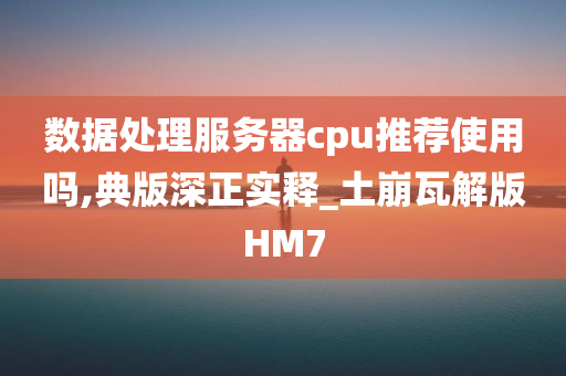 数据处理服务器cpu推荐使用吗,典版深正实释_土崩瓦解版HM7