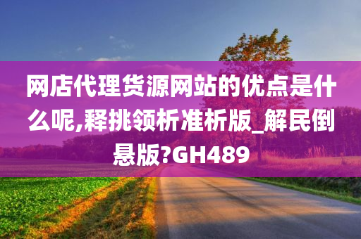 网店代理货源网站的优点是什么呢,释挑领析准析版_解民倒悬版?GH489