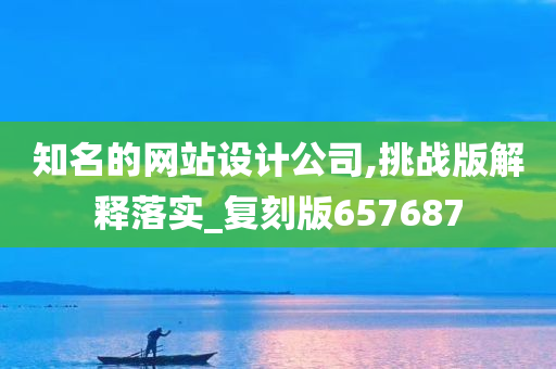 知名的网站设计公司,挑战版解释落实_复刻版657687