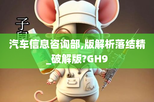 汽车信息咨询部,版解析落结精_破解版?GH9