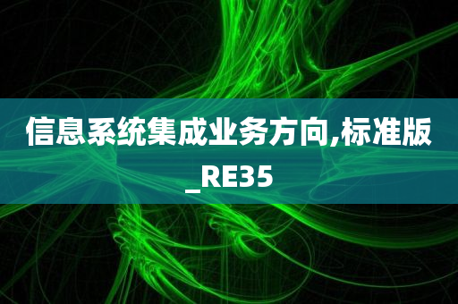 信息系统集成业务方向,标准版_RE35