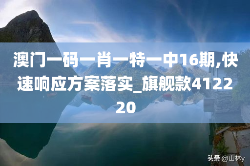 澳门一码一肖一特一中16期,快速响应方案落实_旗舰款412220