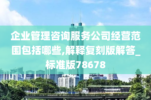 企业管理咨询服务公司经营范围包括哪些,解释复刻版解答_标准版78678