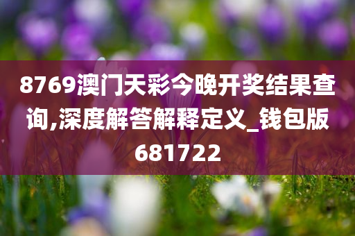 8769澳门天彩今晚开奖结果查询,深度解答解释定义_钱包版681722