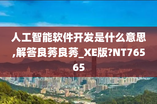 人工智能软件开发是什么意思,解答良莠良莠_XE版?NT76565