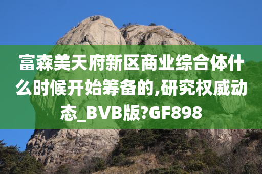 富森美天府新区商业综合体什么时候开始筹备的,研究权威动态_BVB版?GF898