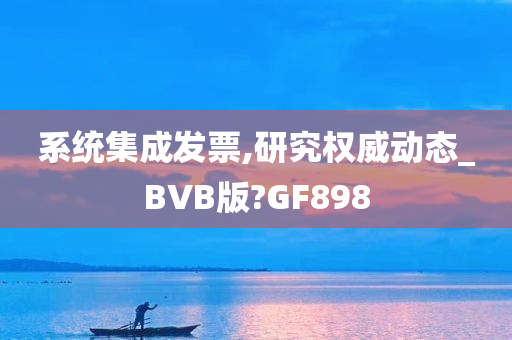 系统集成发票,研究权威动态_BVB版?GF898