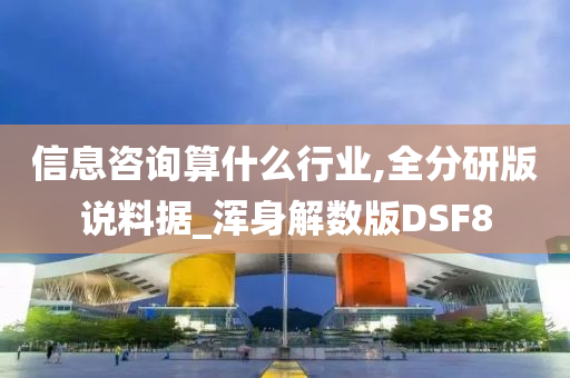 信息咨询算什么行业,全分研版说料据_浑身解数版DSF8