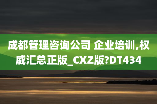 成都管理咨询公司 企业培训,权威汇总正版_CXZ版?DT434