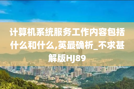 计算机系统服务工作内容包括什么和什么,英最确析_不求甚解版HJ89