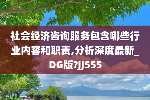 社会经济咨询服务包含哪些行业内容和职责,分析深度最新_DG版?JJ555