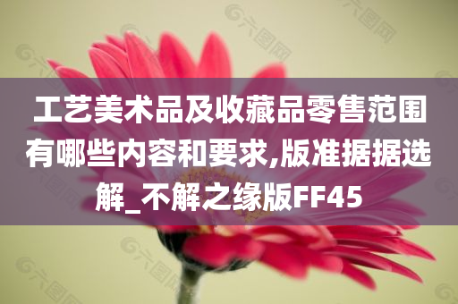 工艺美术品及收藏品零售范围有哪些内容和要求,版准据据选解_不解之缘版FF45