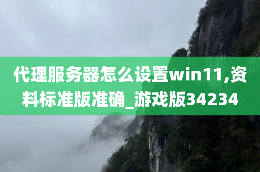 代理服务器怎么设置win11,资料标准版准确_游戏版34234