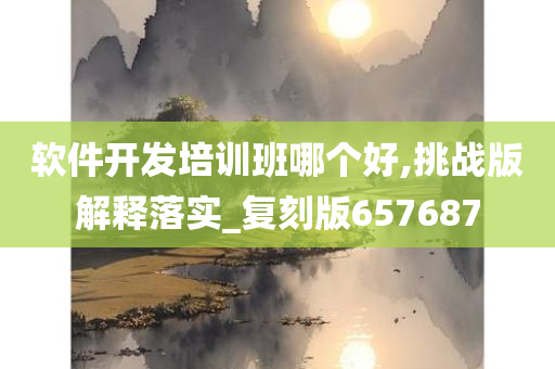 软件开发培训班哪个好,挑战版解释落实_复刻版657687