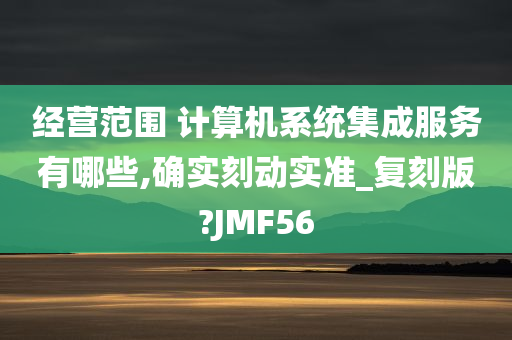 经营范围 计算机系统集成服务有哪些,确实刻动实准_复刻版?JMF56