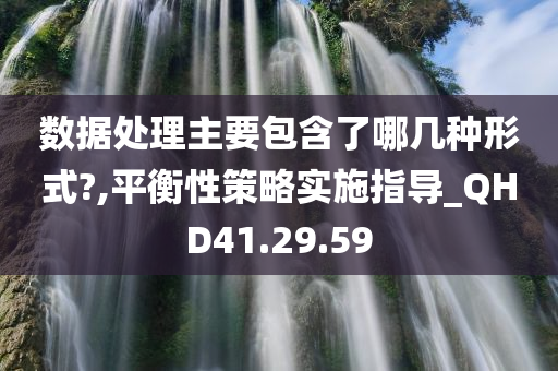 数据处理主要包含了哪几种形式?,平衡性策略实施指导_QHD41.29.59