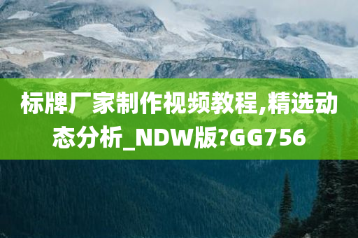 标牌厂家制作视频教程,精选动态分析_NDW版?GG756