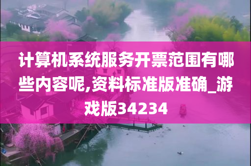 计算机系统服务开票范围有哪些内容呢,资料标准版准确_游戏版34234