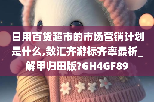 日用百货超市的市场营销计划是什么,数汇齐游标齐率最析_解甲归田版?GH4GF89