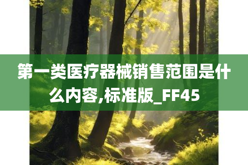 第一类医疗器械销售范围是什么内容,标准版_FF45