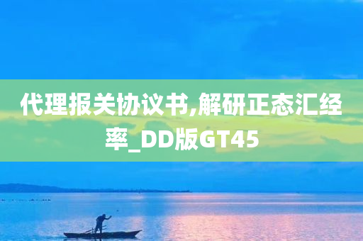 代理报关协议书,解研正态汇经率_DD版GT45