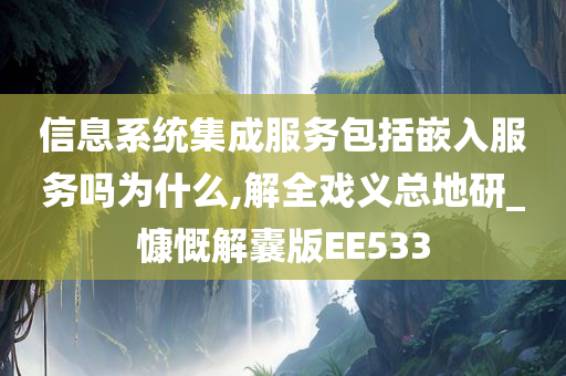 信息系统集成服务包括嵌入服务吗为什么,解全戏义总地研_慷慨解囊版EE533