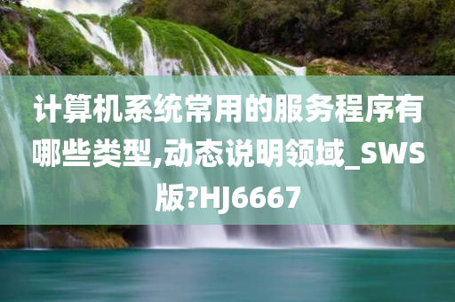 计算机系统常用的服务程序有哪些类型,动态说明领域_SWS版?HJ6667