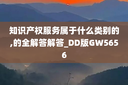 知识产权服务属于什么类别的,的全解答解答_DD版GW5656