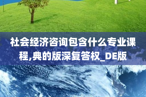 社会经济咨询包含什么专业课程,典的版深复答权_DE版