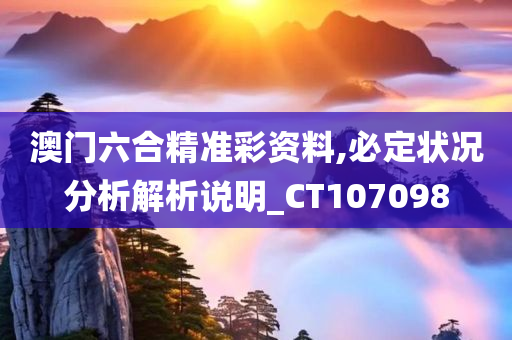 澳门六合精准彩资料,必定状况分析解析说明_CT107098