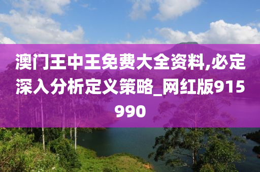 澳门王中王免费大全资料,必定深入分析定义策略_网红版915990