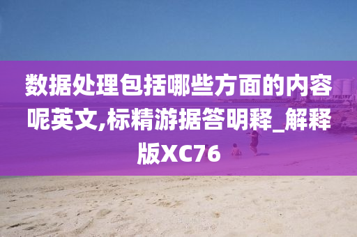 数据处理包括哪些方面的内容呢英文,标精游据答明释_解释版XC76