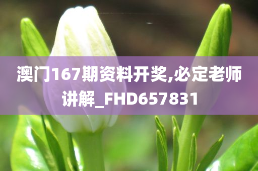 澳门167期资料开奖,必定老师讲解_FHD657831