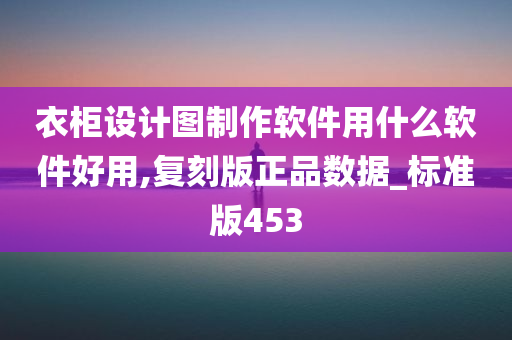 衣柜设计图制作软件用什么软件好用,复刻版正品数据_标准版453