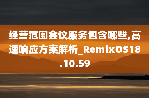 经营范围会议服务包含哪些,高速响应方案解析_RemixOS18.10.59