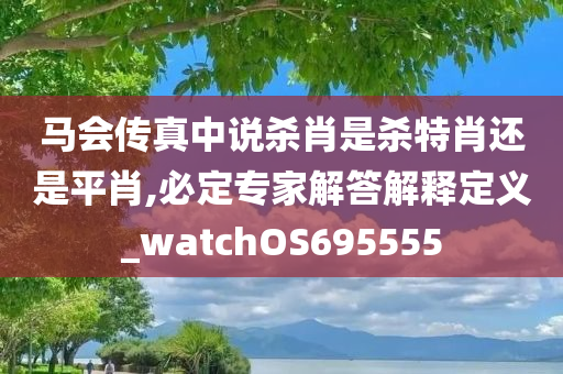 马会传真中说杀肖是杀特肖还是平肖,必定专家解答解释定义_watchOS695555