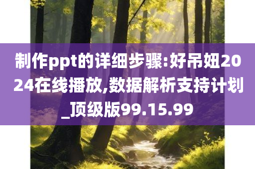 制作ppt的详细步骤:好吊妞2024在线播放,数据解析支持计划_顶级版99.15.99