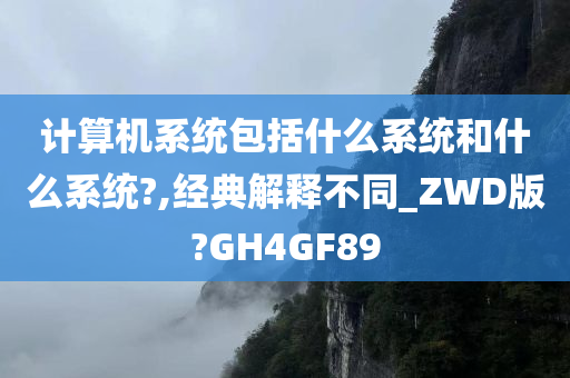 计算机系统包括什么系统和什么系统?,经典解释不同_ZWD版?GH4GF89