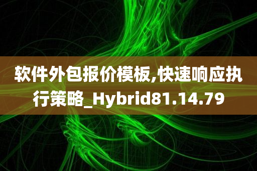 软件外包报价模板,快速响应执行策略_Hybrid81.14.79