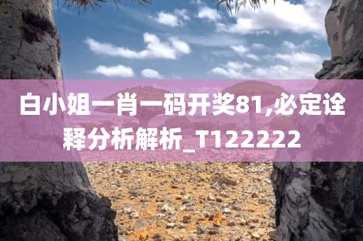 白小姐一肖一码开奖81,必定诠释分析解析_T122222