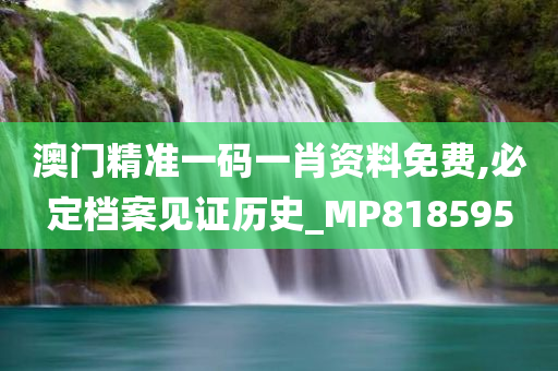 澳门精准一码一肖资料免费,必定档案见证历史_MP818595