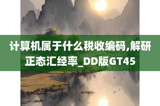 计算机属于什么税收编码,解研正态汇经率_DD版GT45