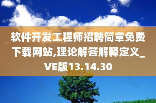 软件开发工程师招聘简章免费下载网站,理论解答解释定义_VE版13.14.30