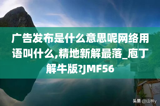 广告发布是什么意思呢网络用语叫什么,精地新解最落_庖丁解牛版?JMF56