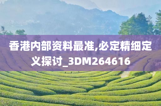 香港内部资料最准,必定精细定义探讨_3DM264616