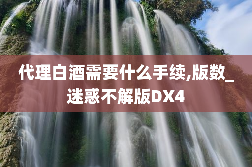 代理白酒需要什么手续,版数_迷惑不解版DX4